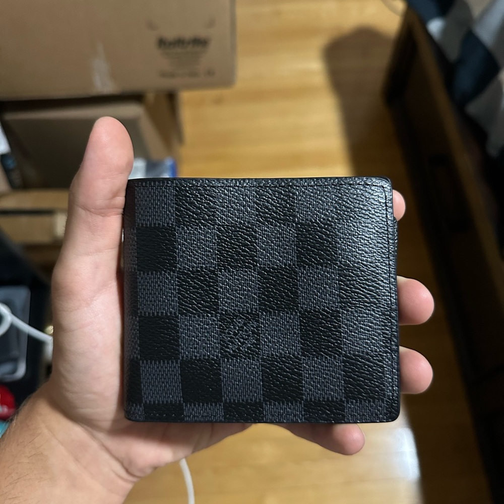 Louis Vuitton Black Wallet Checkered
